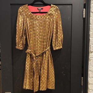 Vintage DKNY silk lamé dress